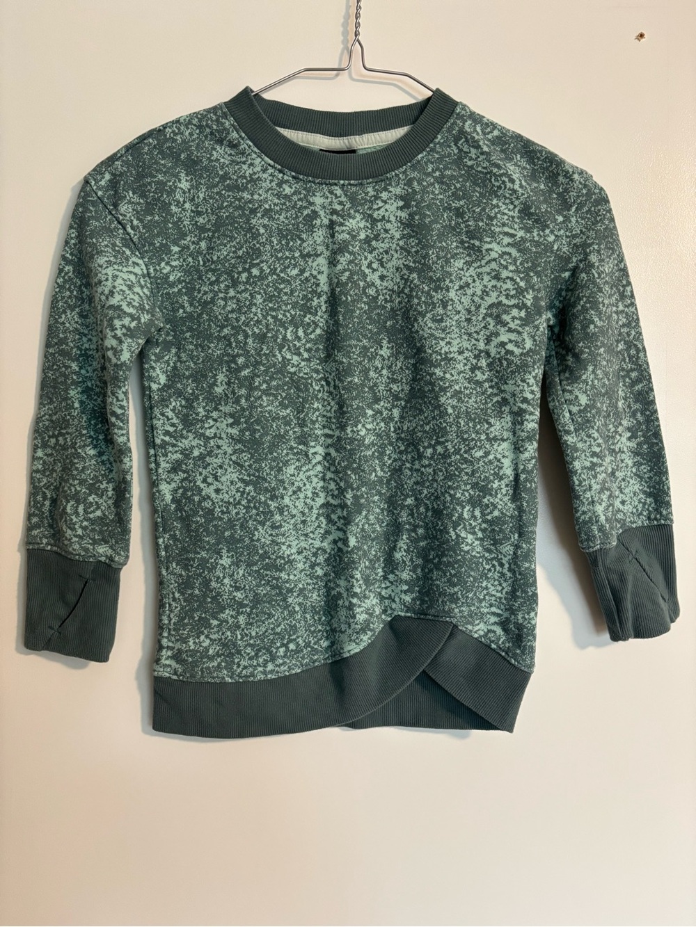 All In Motion Girls Crewneck Sweatshirt Teal Blue/Green XS 4/5 School Play Shirt